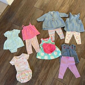 7 outfits for baby girl size 3 months Carter’s & H&M some never worn